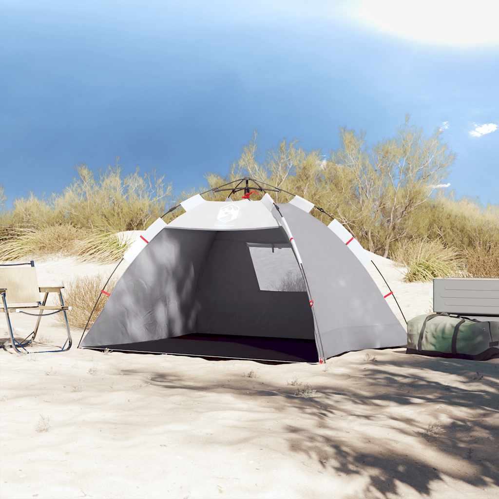 Tenda praia 2 pessoas libertação rápida impermeável cinzento