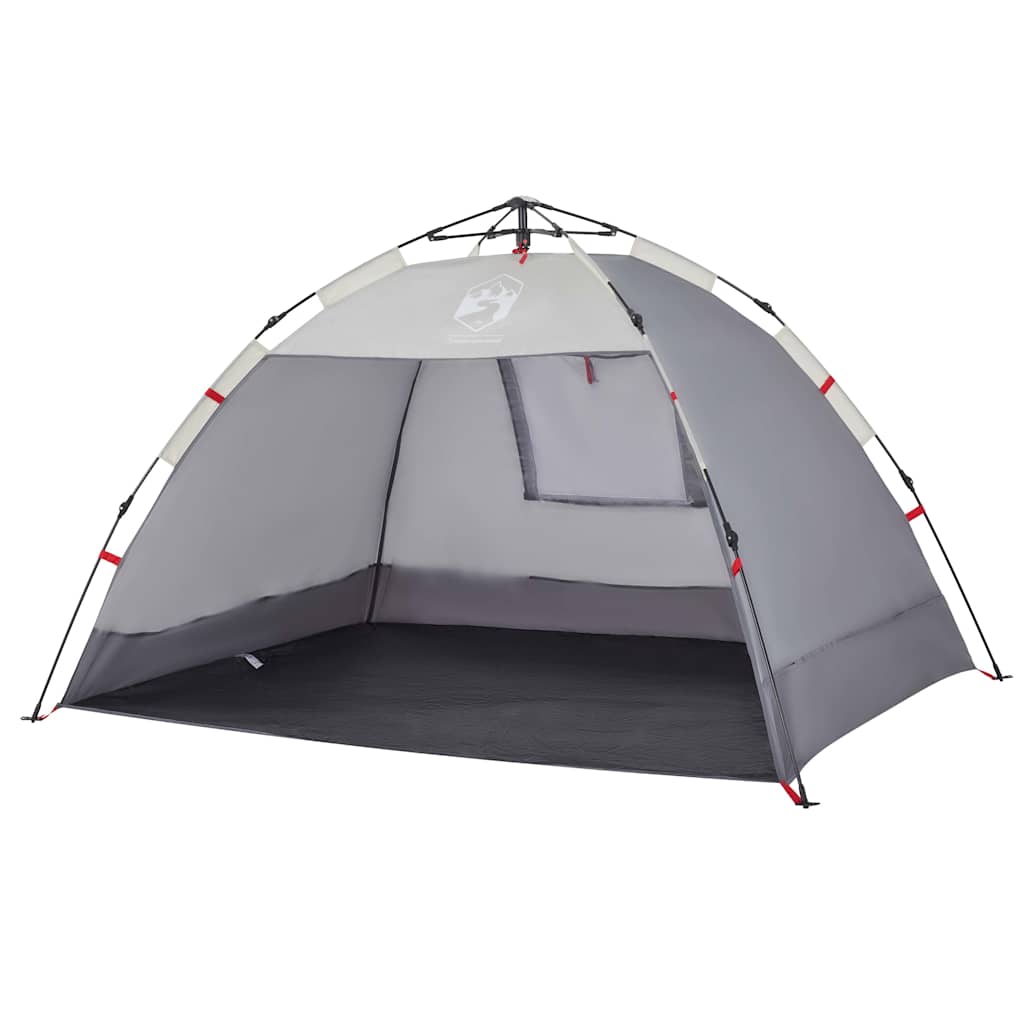 Tenda praia 2 pessoas libertação rápida impermeável cinzento
