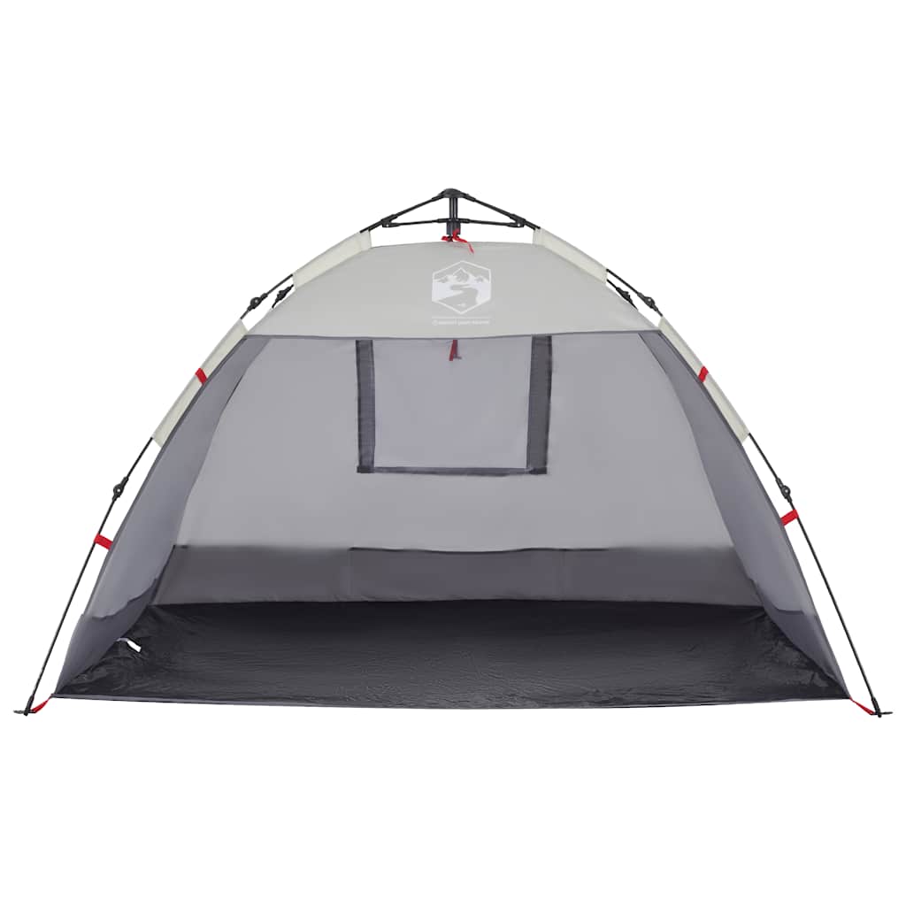 Tenda praia 2 pessoas libertação rápida impermeável cinzento