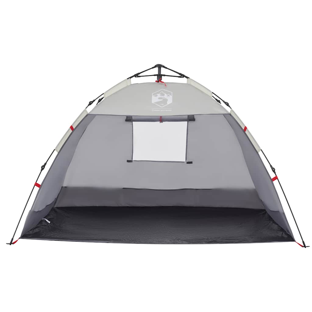 Tenda praia 2 pessoas libertação rápida impermeável cinzento