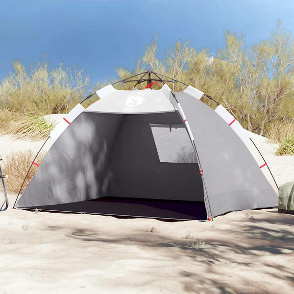 Tenda praia 2 pessoas libertação rápida impermeável cinzento
