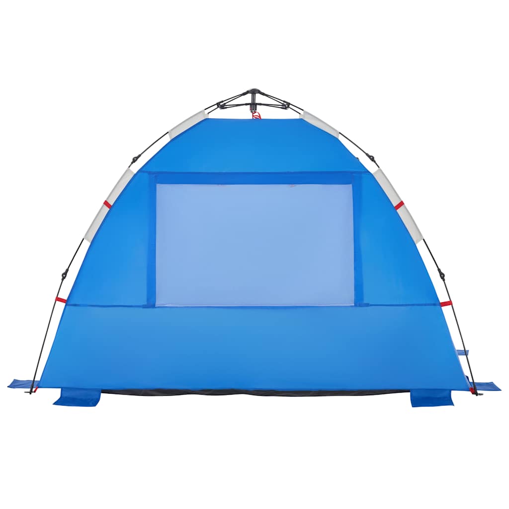 Tenda praia 2 pessoas libertação rápida impermeável azul ciano