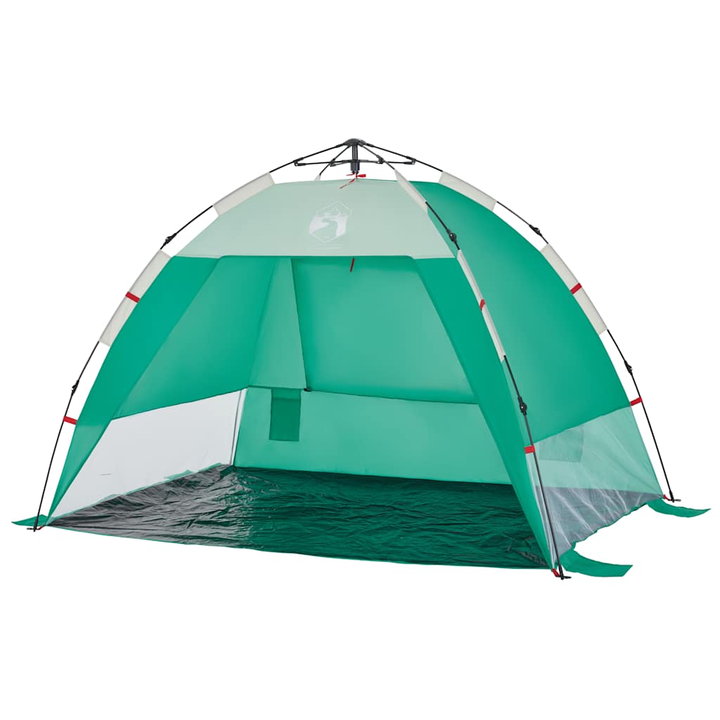 Tenda praia 2 pessoas libertação rápida impermeável verde mar
