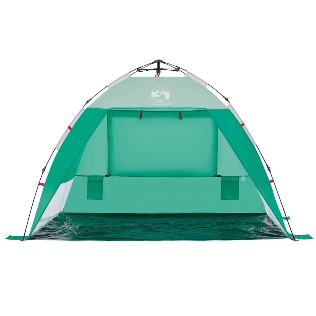 Tenda praia 2 pessoas libertação rápida impermeável verde mar