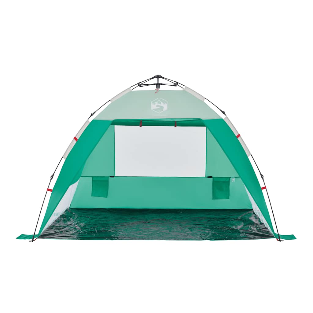 Tenda praia 2 pessoas libertação rápida impermeável verde mar