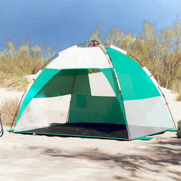 Tenda praia 2 pessoas libertação rápida impermeável verde mar