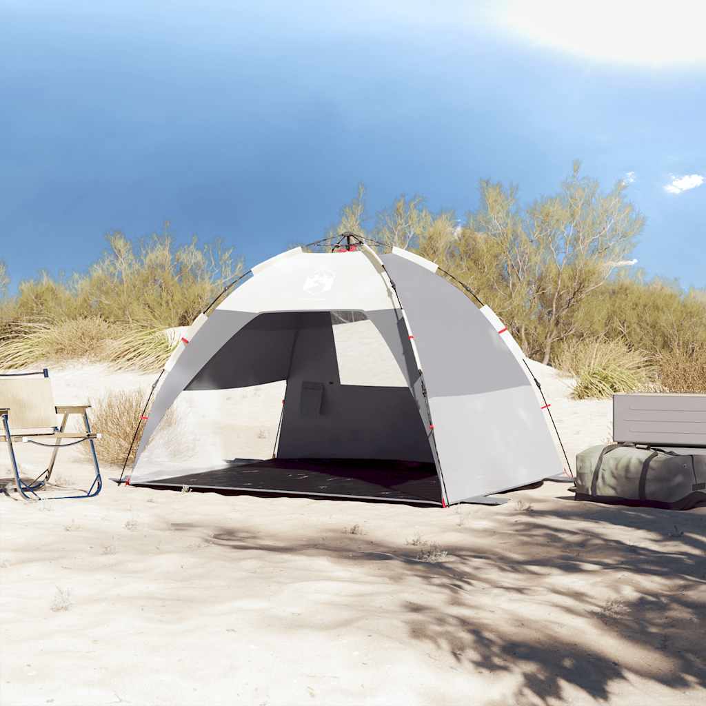 Tenda praia 2 pessoas libertação rápida impermeável cinzento