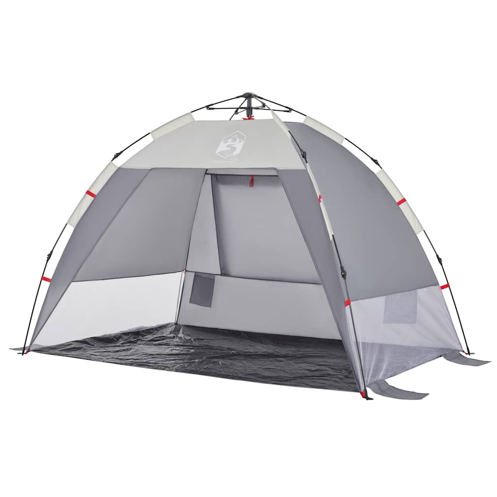 Tenda praia 2 pessoas libertação rápida impermeável cinzento