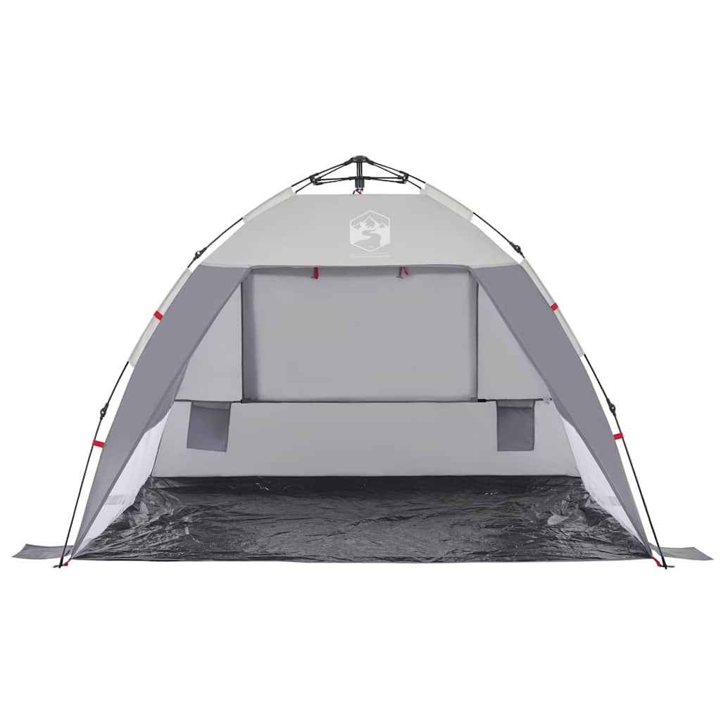 Tenda praia 2 pessoas libertação rápida impermeável cinzento