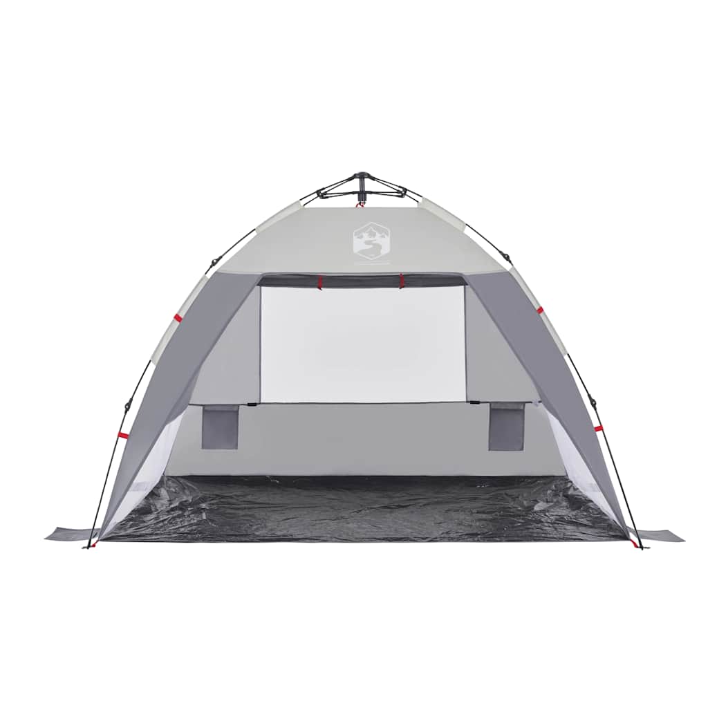 Tenda praia 2 pessoas libertação rápida impermeável cinzento
