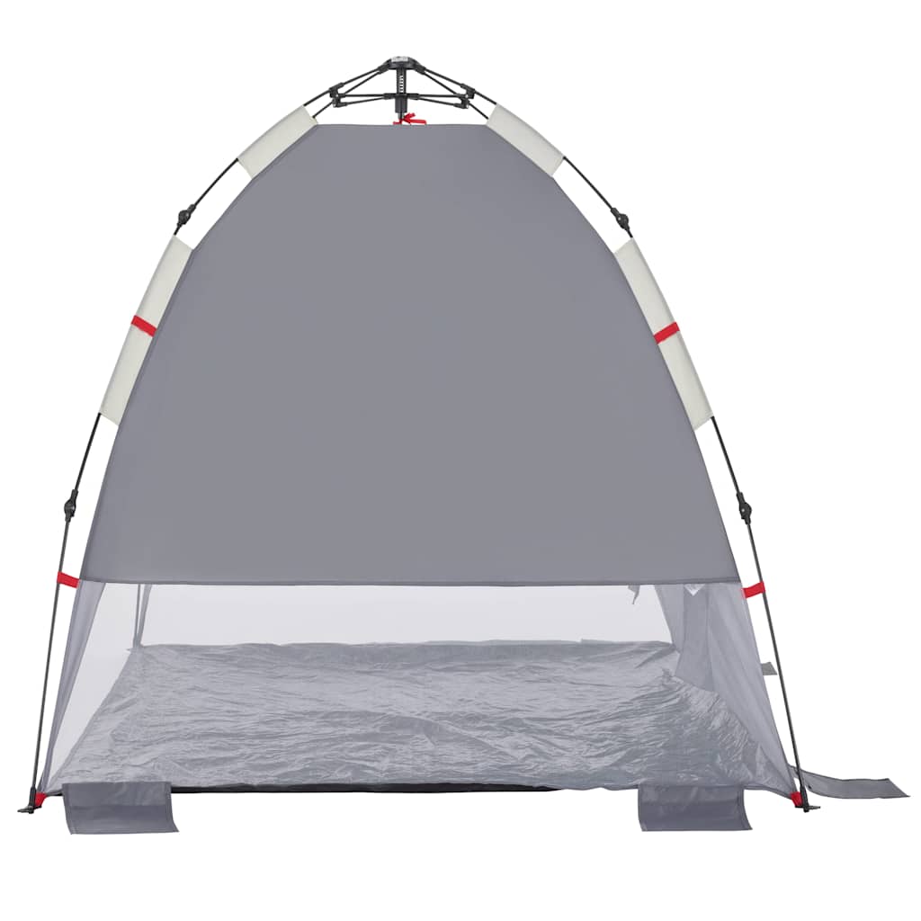 Tenda praia 2 pessoas libertação rápida impermeável cinzento