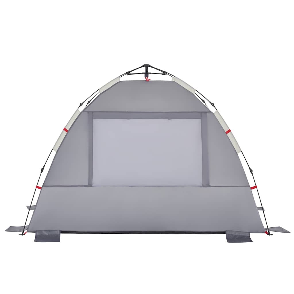 Tenda praia 2 pessoas libertação rápida impermeável cinzento