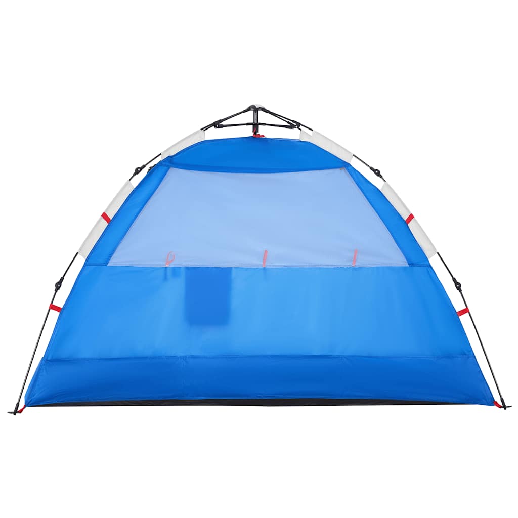Tenda praia 2 pessoas libertação rápida impermeável azul ciano