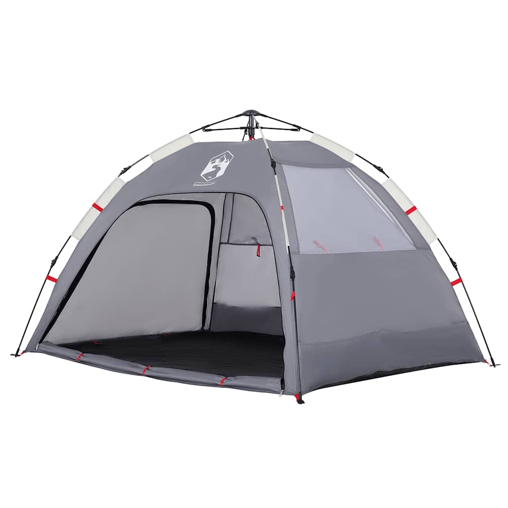 Tenda praia 2 pessoas libertação rápida impermeável cinzento