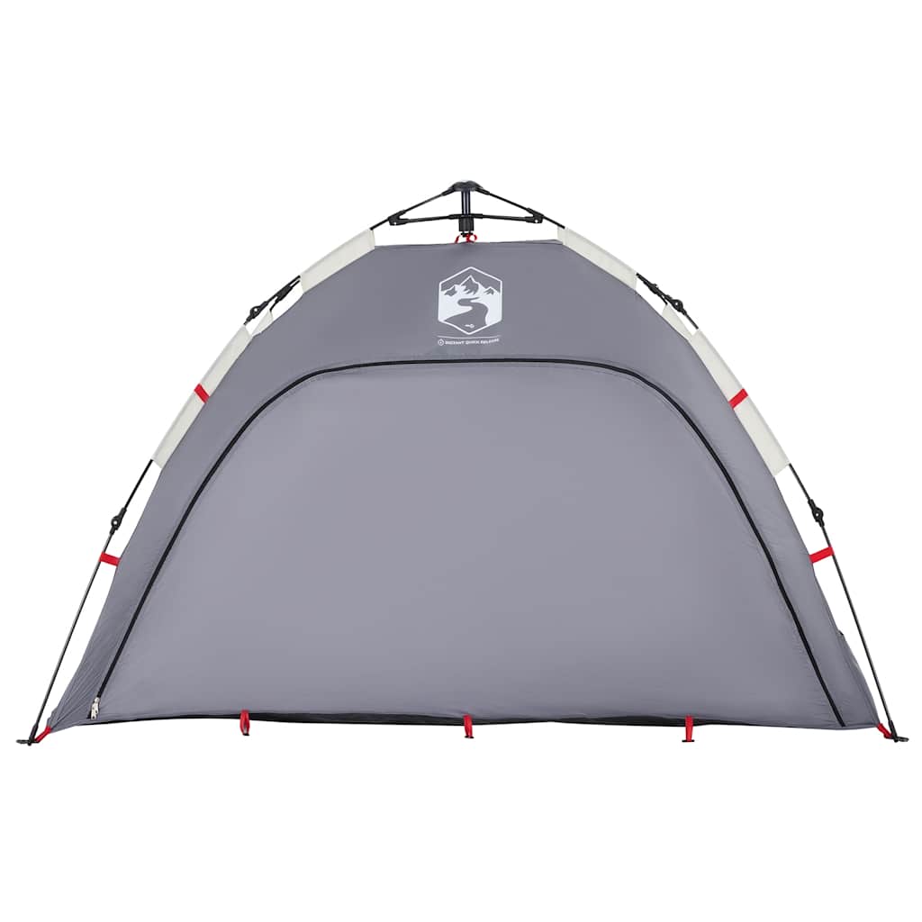 Tenda praia 2 pessoas libertação rápida impermeável cinzento