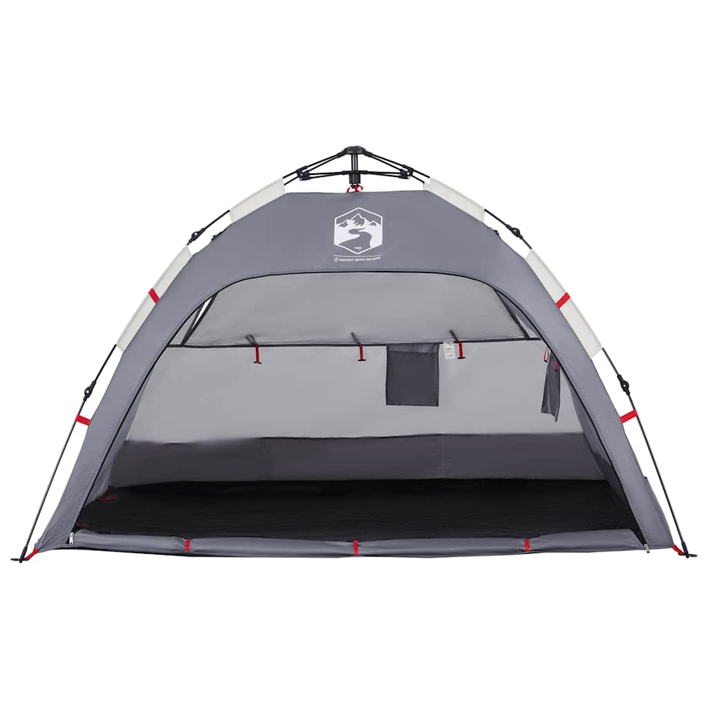 Tenda praia 2 pessoas libertação rápida impermeável cinzento