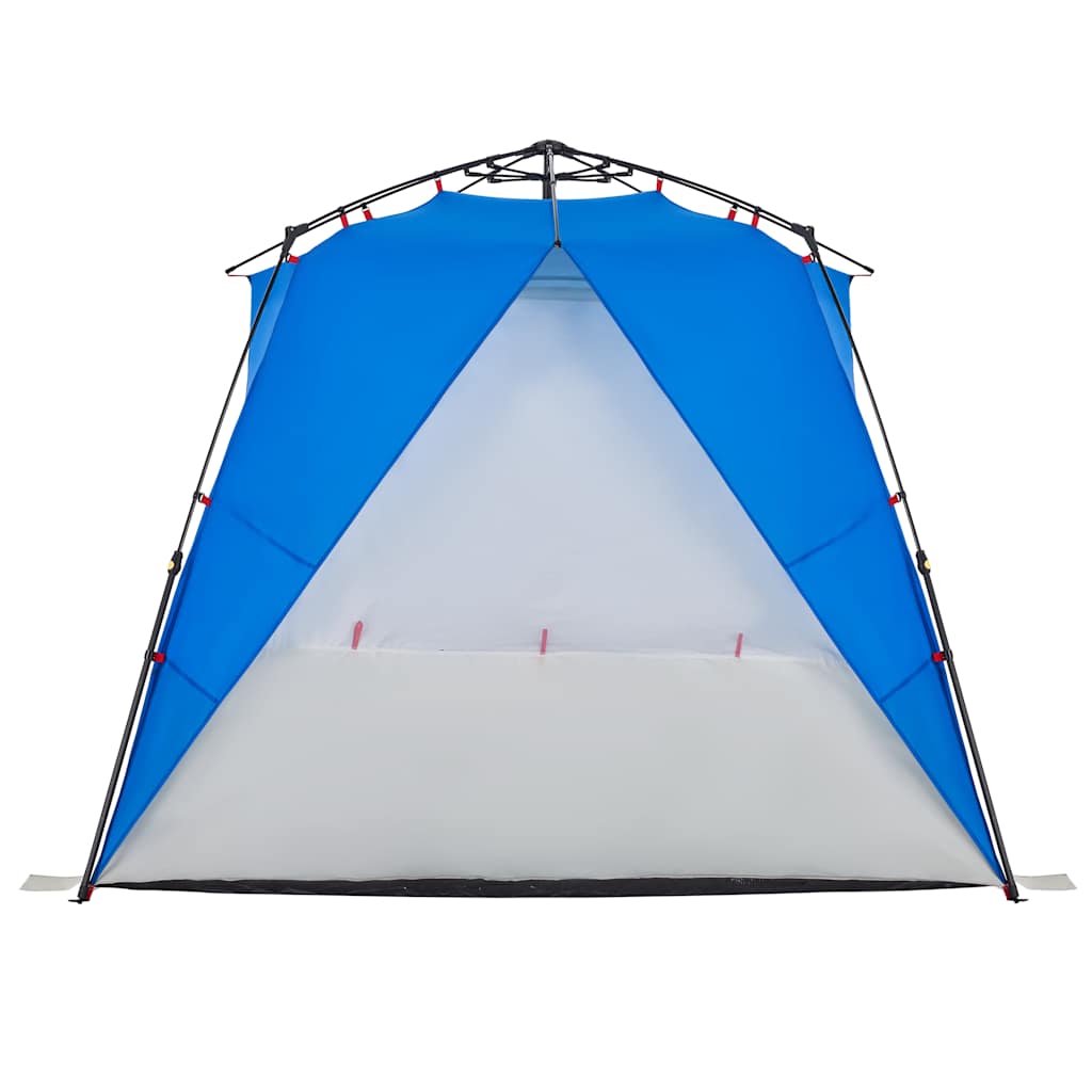 Tenda praia 4 pessoas libertação rápida impermeável azul ciano