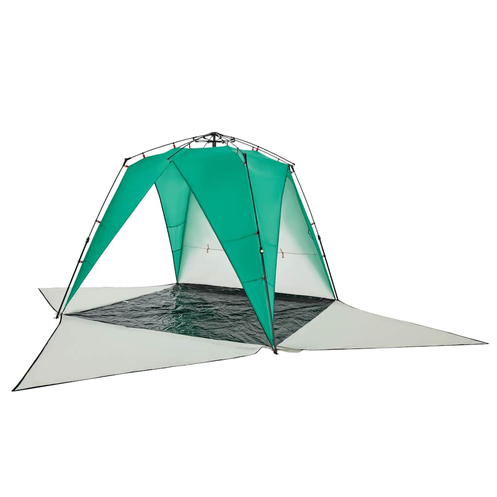 Tenda praia 4 pessoas libertação rápida impermeável verde mar