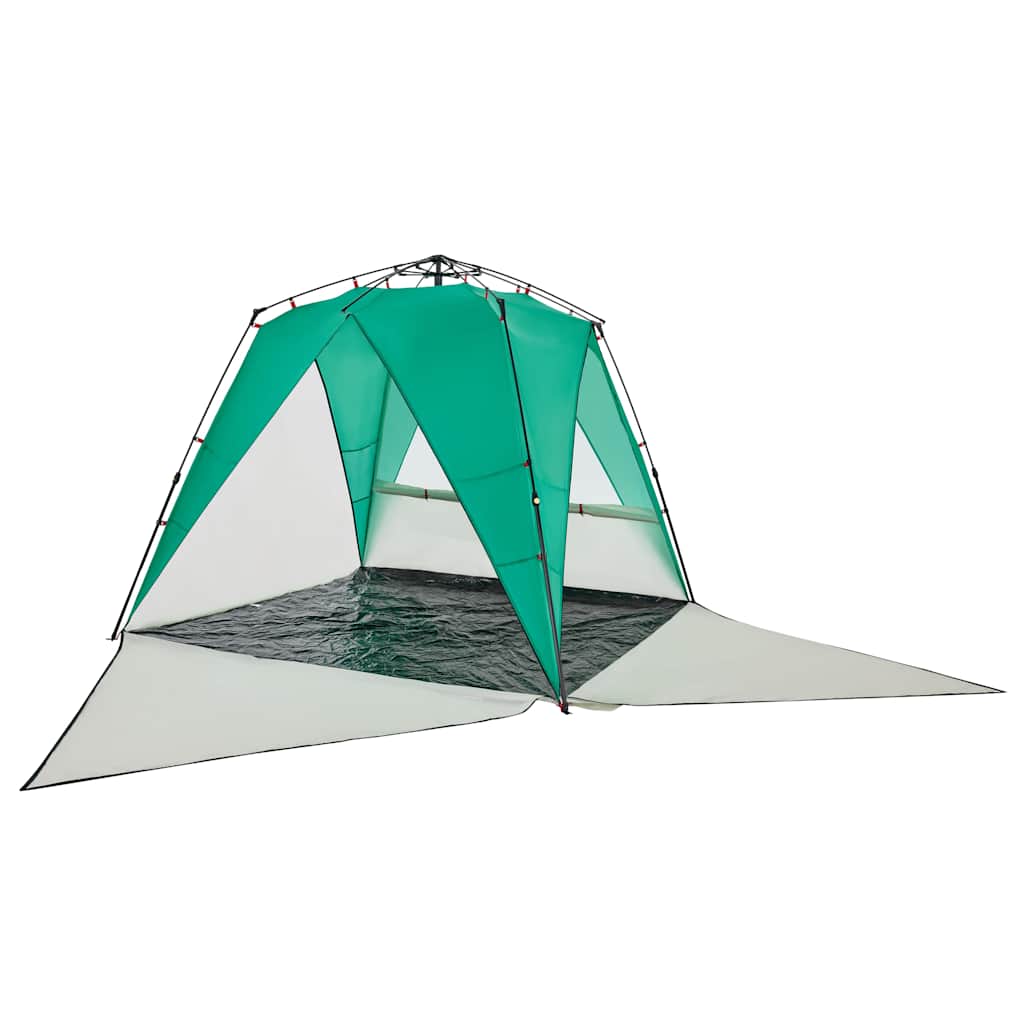Tenda praia 4 pessoas libertação rápida impermeável verde mar
