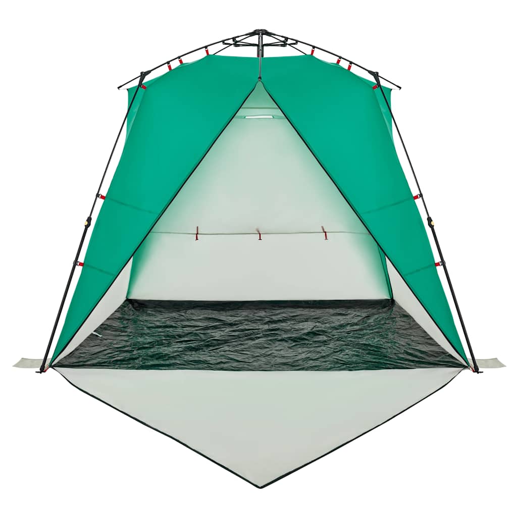 Tenda praia 4 pessoas libertação rápida impermeável verde mar