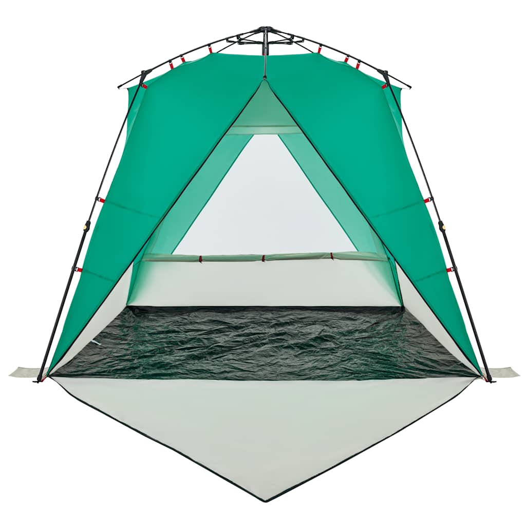 Tenda praia 4 pessoas libertação rápida impermeável verde mar
