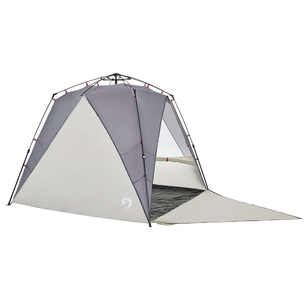 Tenda praia 4 pessoas libertação rápida impermeável cinzento