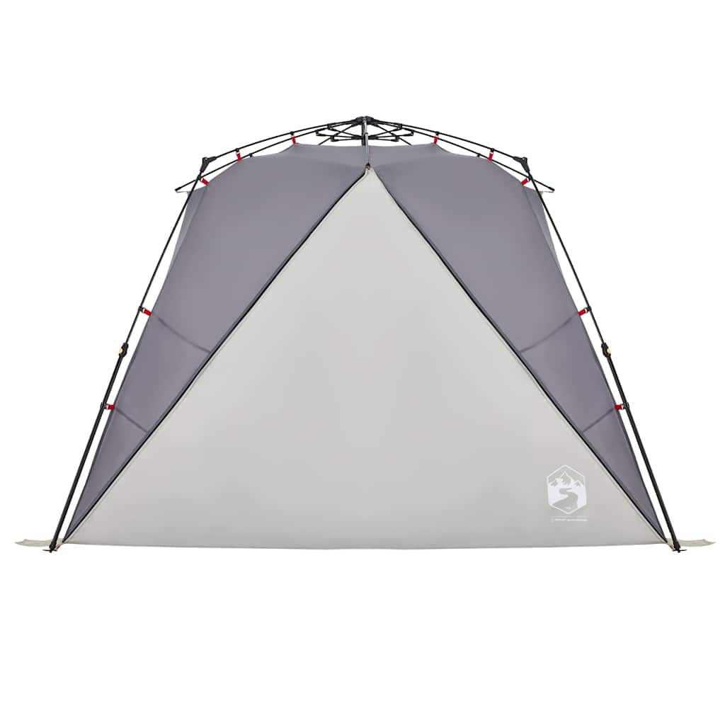 Tenda praia 4 pessoas libertação rápida impermeável cinzento