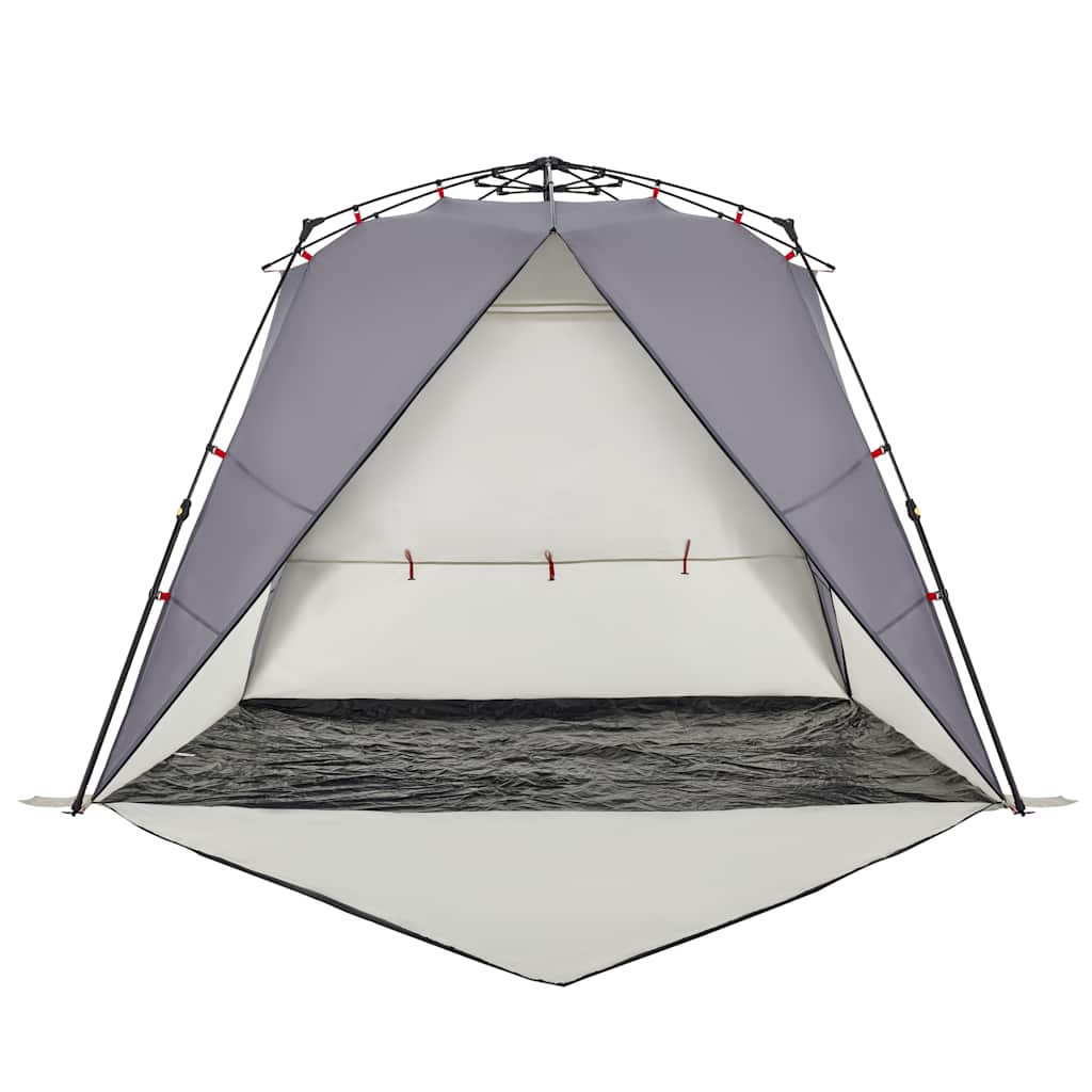 Tenda praia 4 pessoas libertação rápida impermeável cinzento