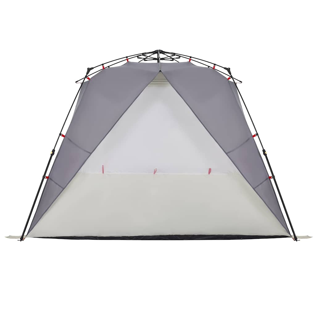Tenda praia 4 pessoas libertação rápida impermeável cinzento