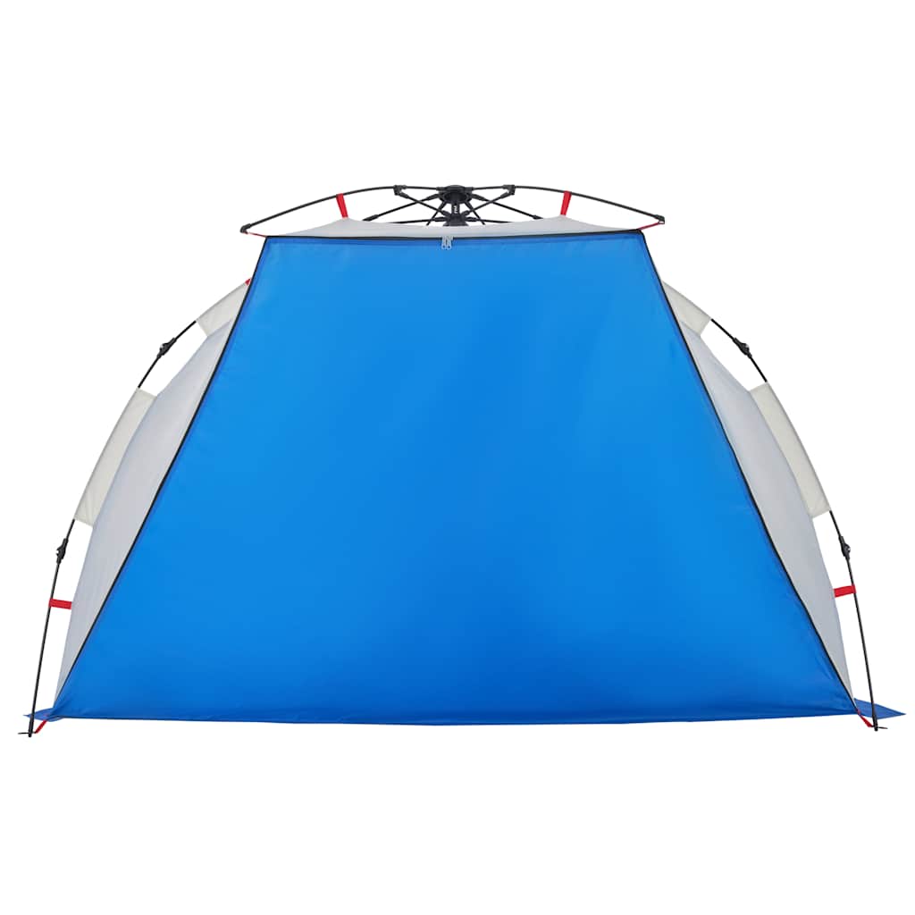 Tenda praia 2 pessoas libertação rápida impermeável azul ciano