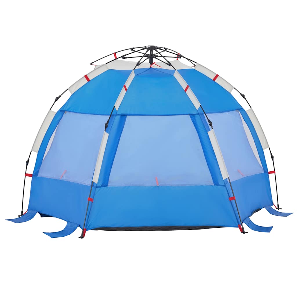 Tenda praia 2 pessoas libertação rápida impermeável azul ciano