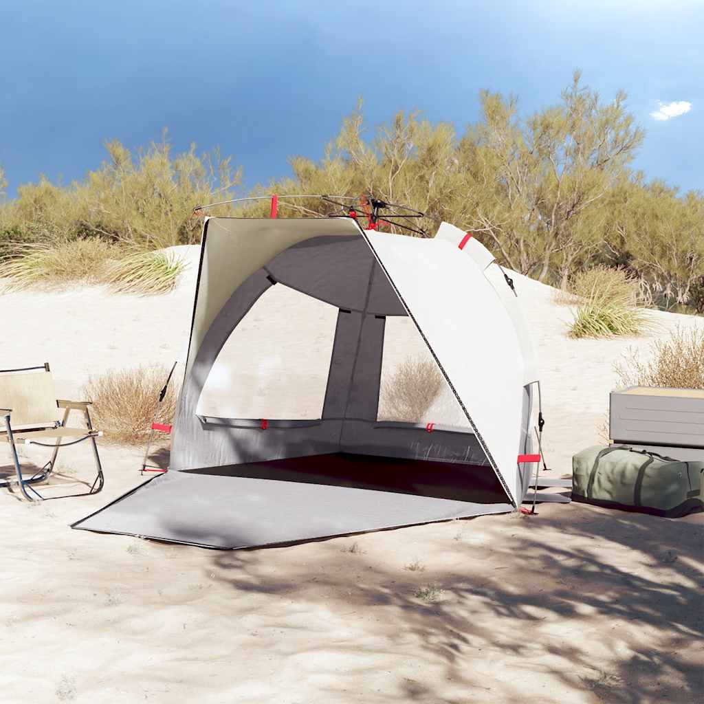 Tenda praia 2 pessoas libertação rápida impermeável cinzento