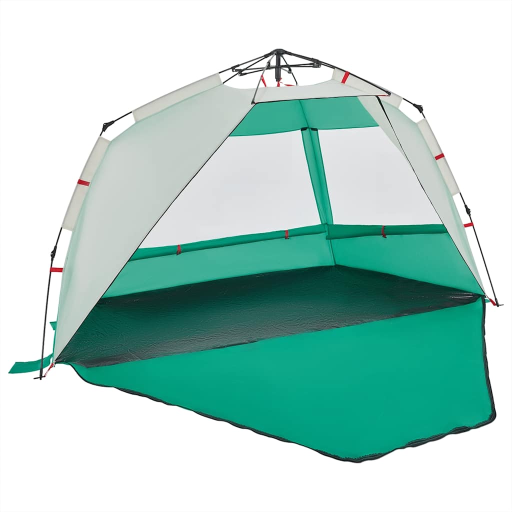 Tenda praia 3 pessoas libertação rápida impermeável verde mar