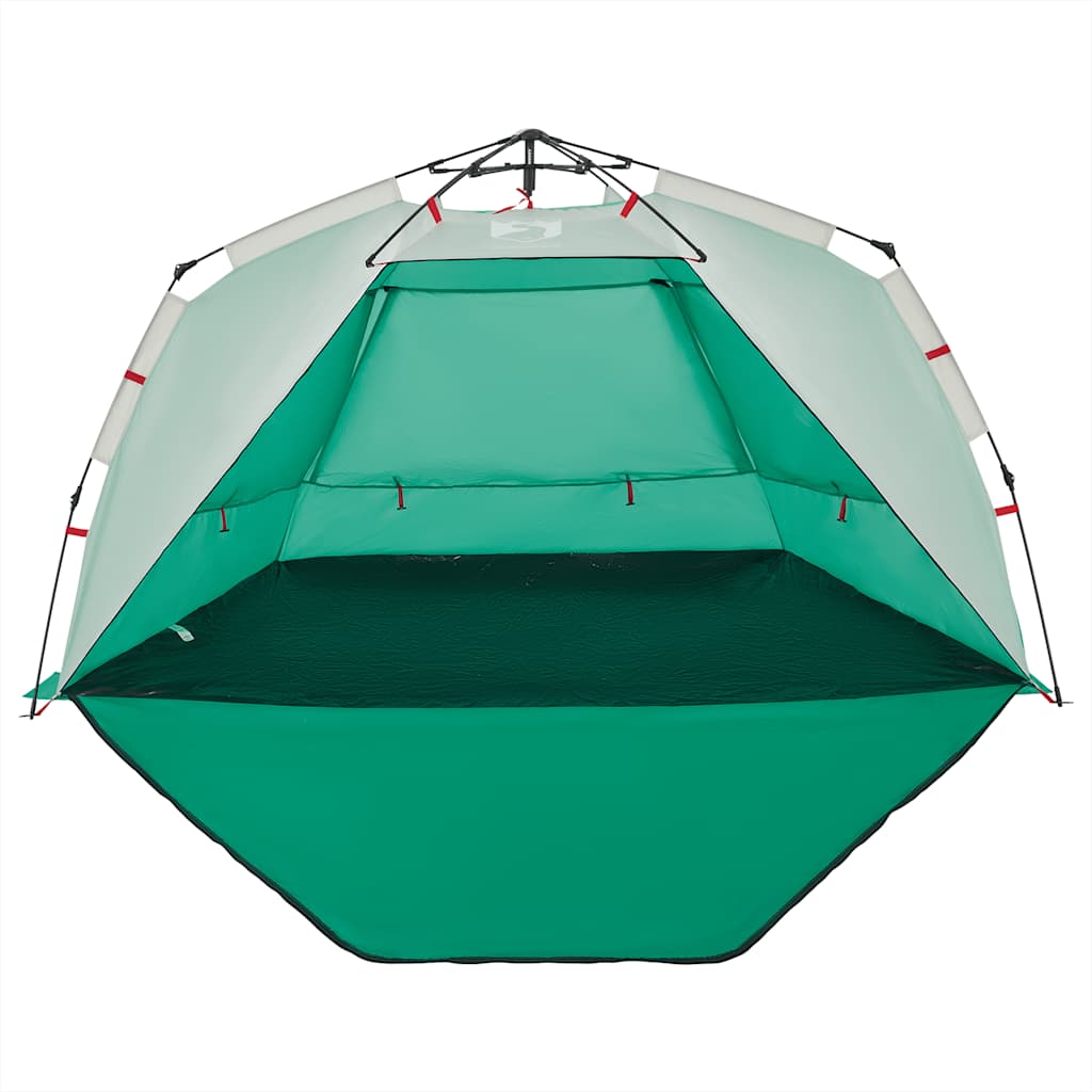 Tenda praia 3 pessoas libertação rápida impermeável verde mar