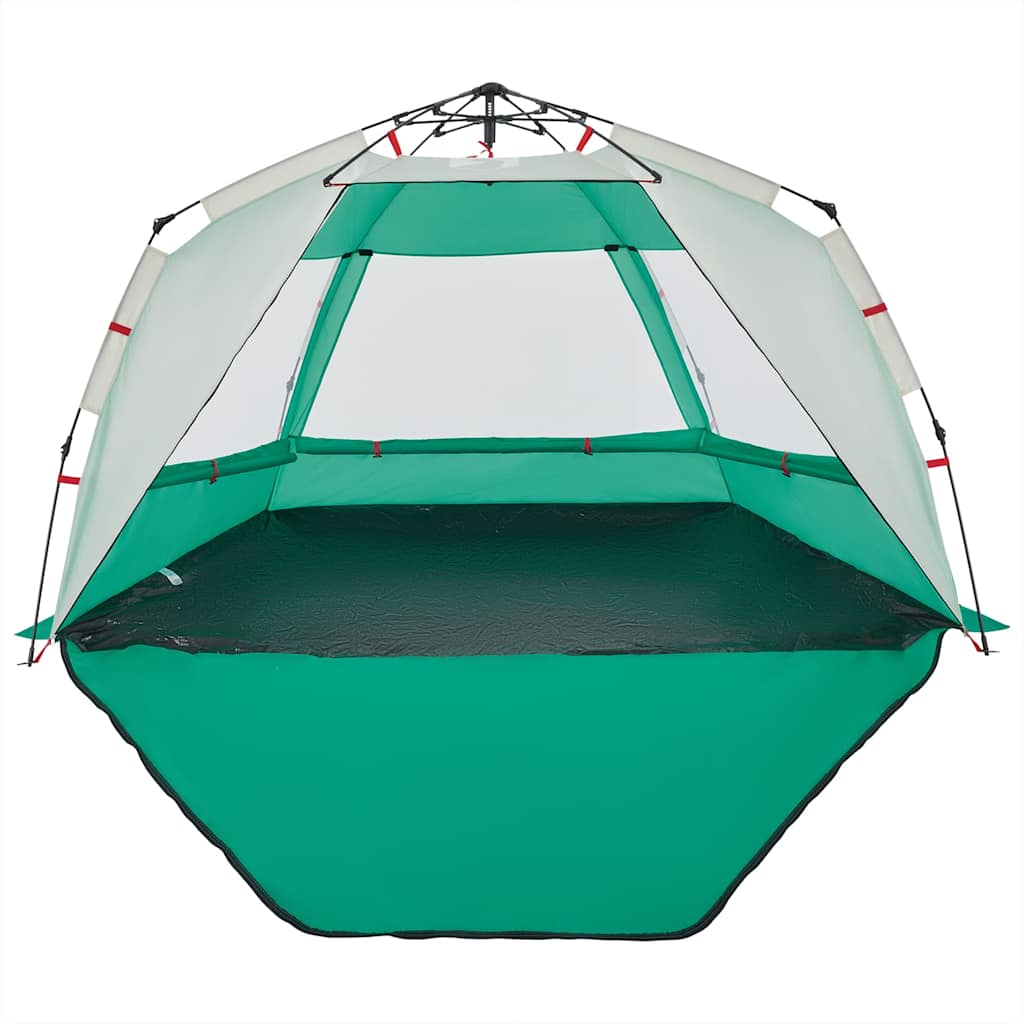 Tenda praia 3 pessoas libertação rápida impermeável verde mar