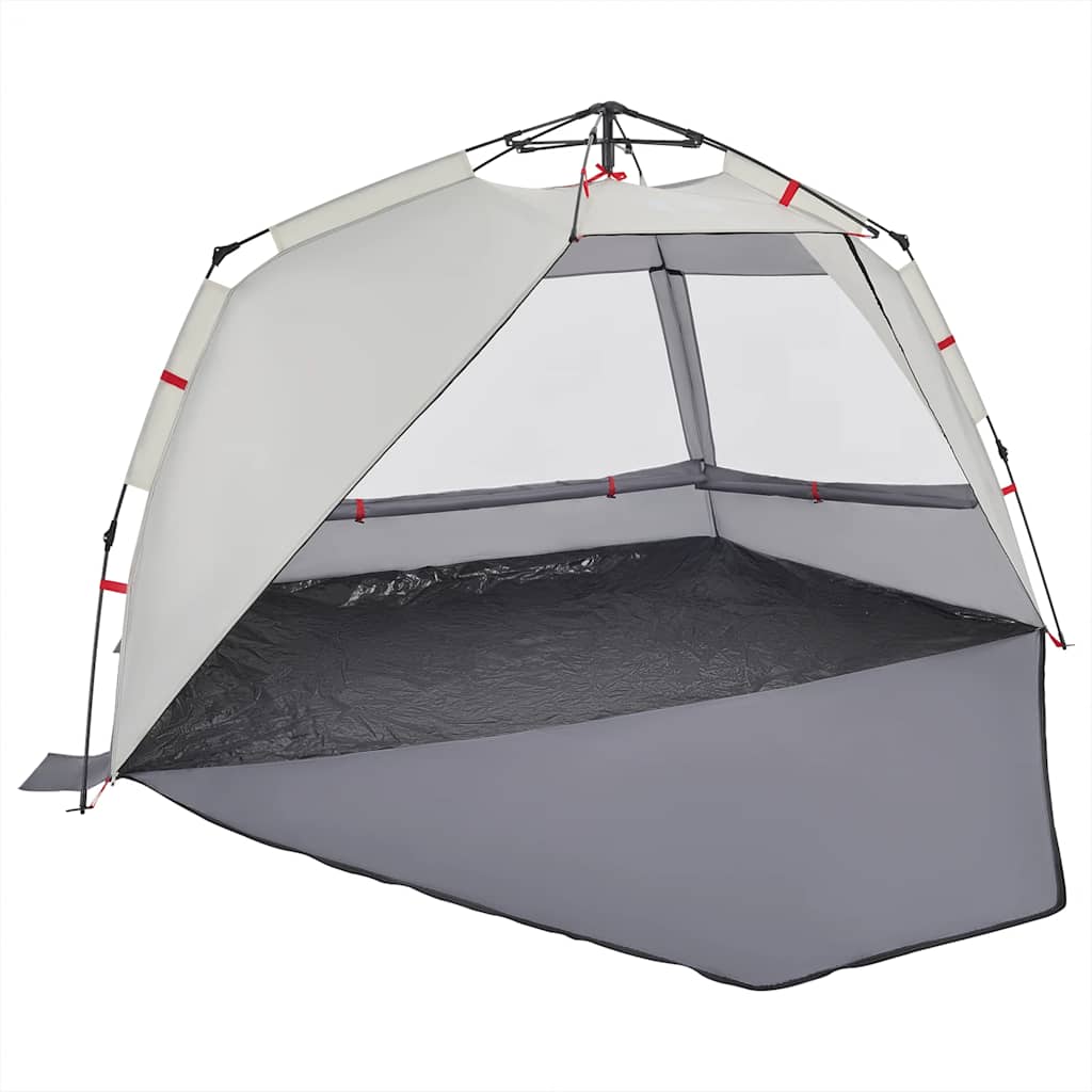 Tenda praia 3 pessoas libertação rápida impermeável cinzento