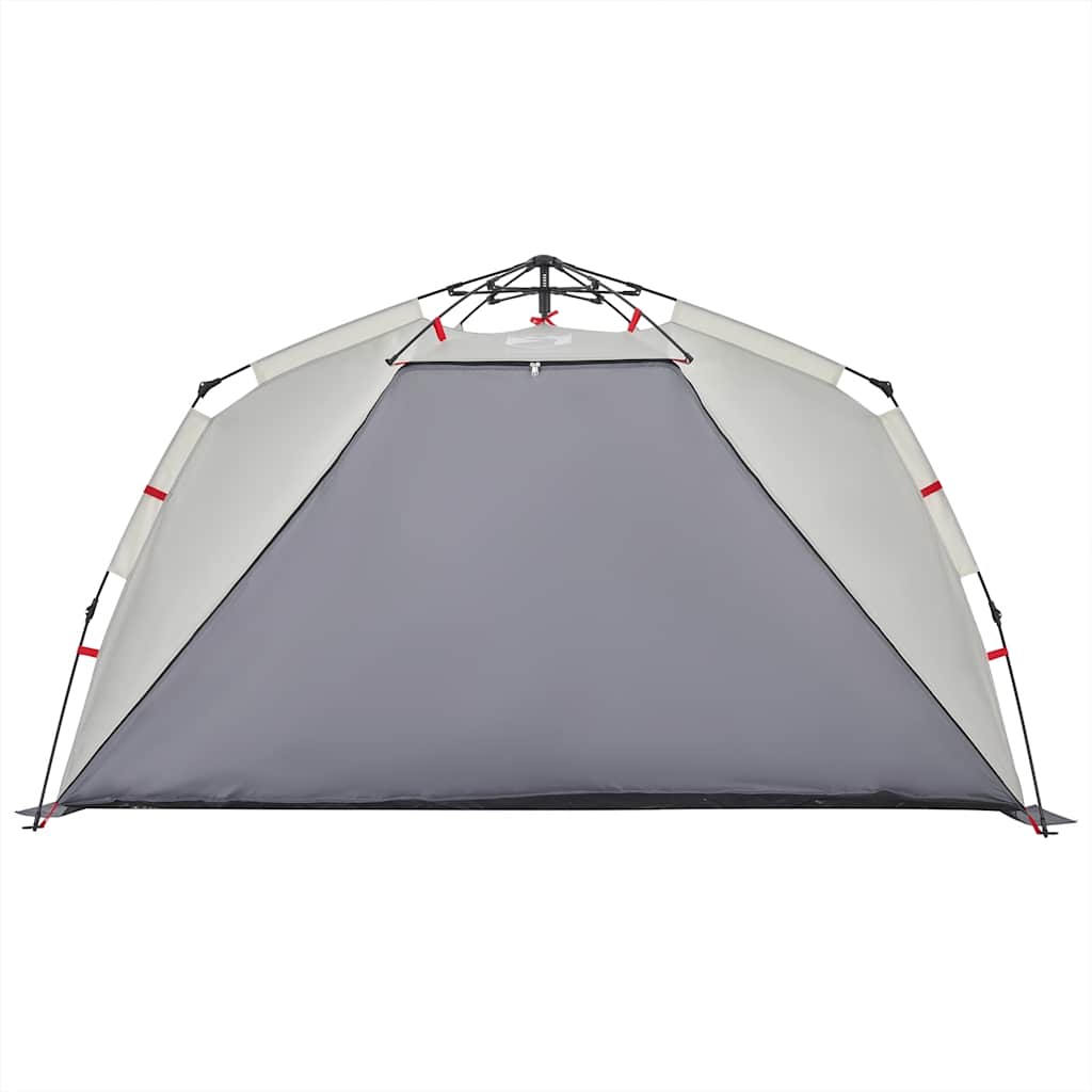 Tenda praia 3 pessoas libertação rápida impermeável cinzento