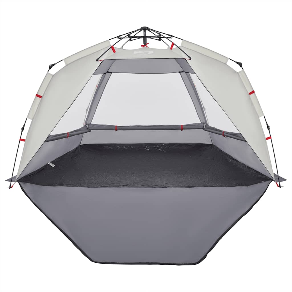 Tenda praia 3 pessoas libertação rápida impermeável cinzento