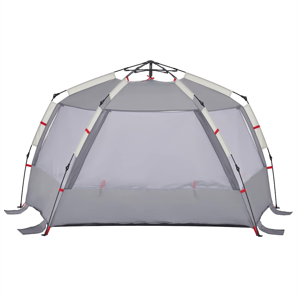 Tenda praia 3 pessoas libertação rápida impermeável cinzento
