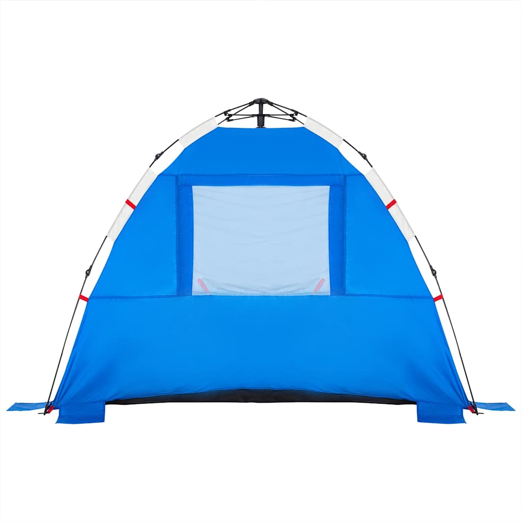 Tenda praia 3 pessoas libertação rápida impermeável azul ciano
