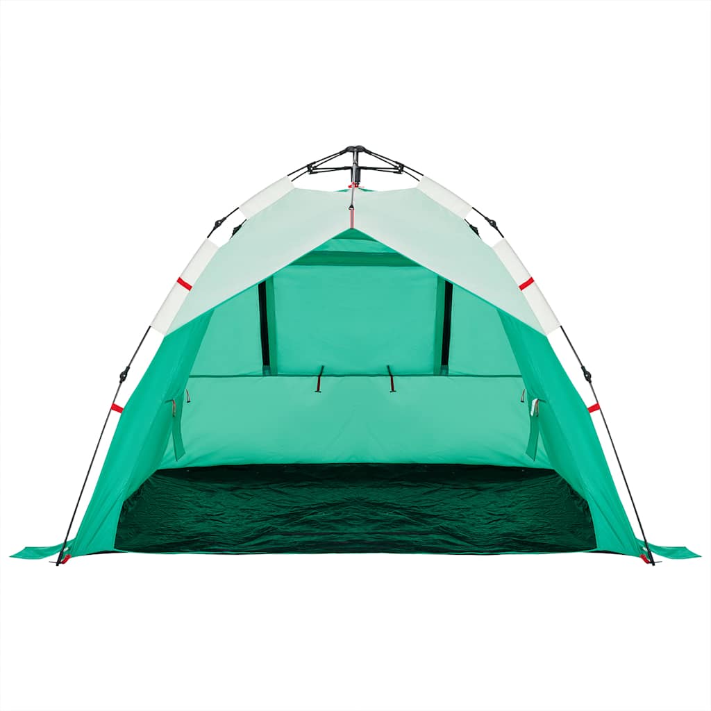 Tenda praia 3 pessoas libertação rápida impermeável verde mar