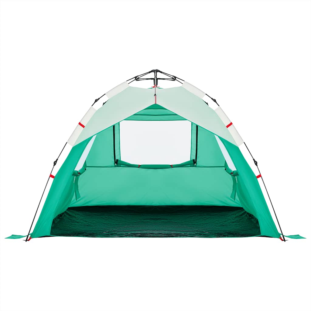 Tenda praia 3 pessoas libertação rápida impermeável verde mar