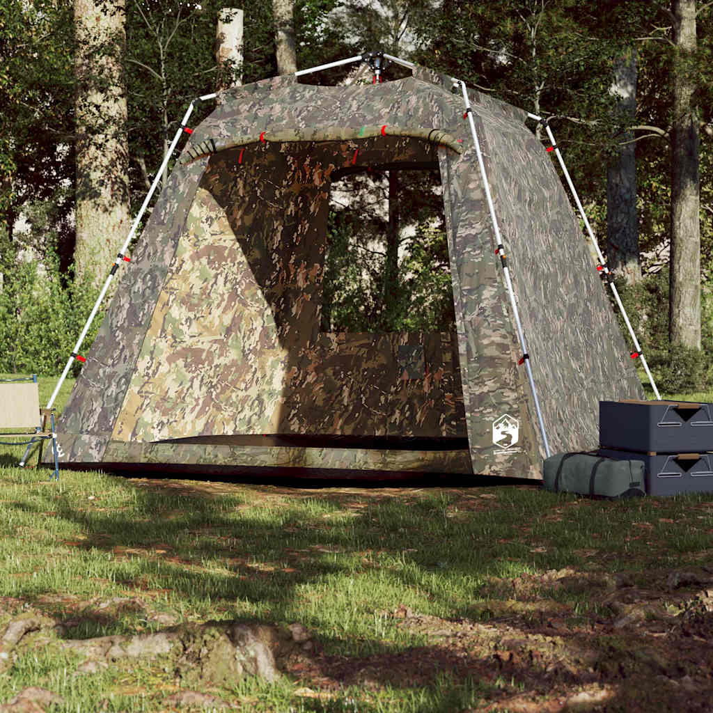 Tenda de campismo para 4 pessoas libertação rápida camuflagem