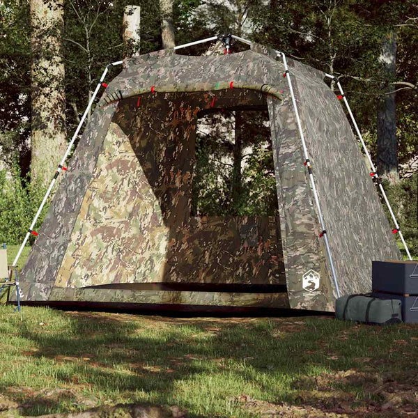 Tenda de campismo para 4 pessoas libertação rápida camuflagem