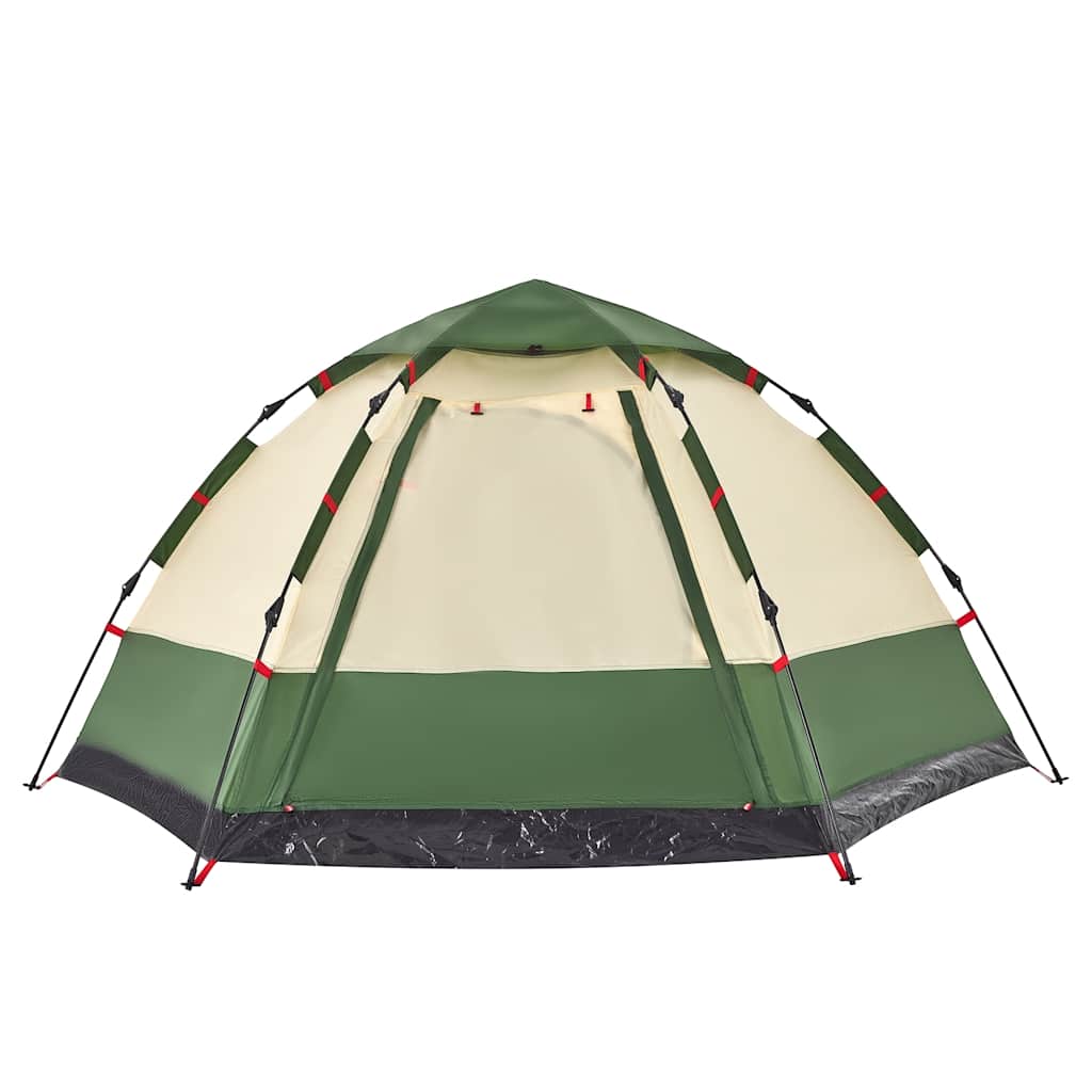 Tenda de campismo cabana para 4 pessoas libertação rápida verde