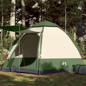 Tenda de campismo cabana para 4 pessoas libertação rápida verde