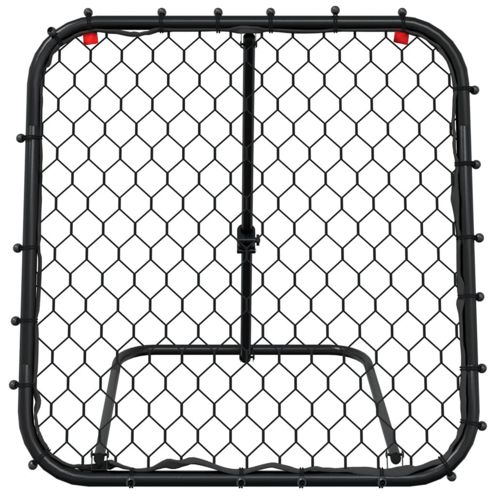 Rede de ressalto de futebol ajustável 84x73x60-80 cm aço preto