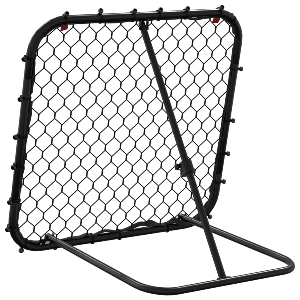 Rede de ressalto de futebol ajustável 84x73x60-80 cm aço preto