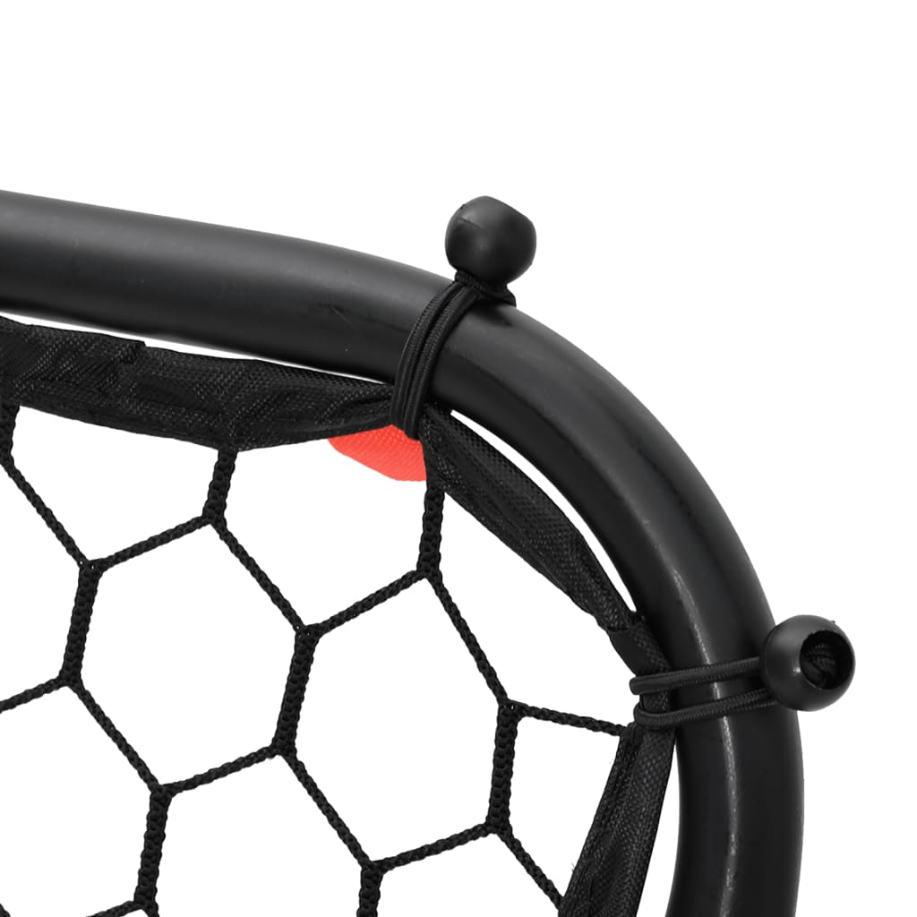 Rede de ressalto de futebol ajustável 84x73x60-80 cm aço preto