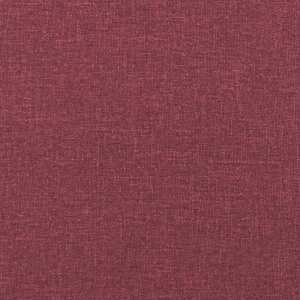Sofá de 3 lugares com apoio de pés 210 cm tecido vermelho tinto